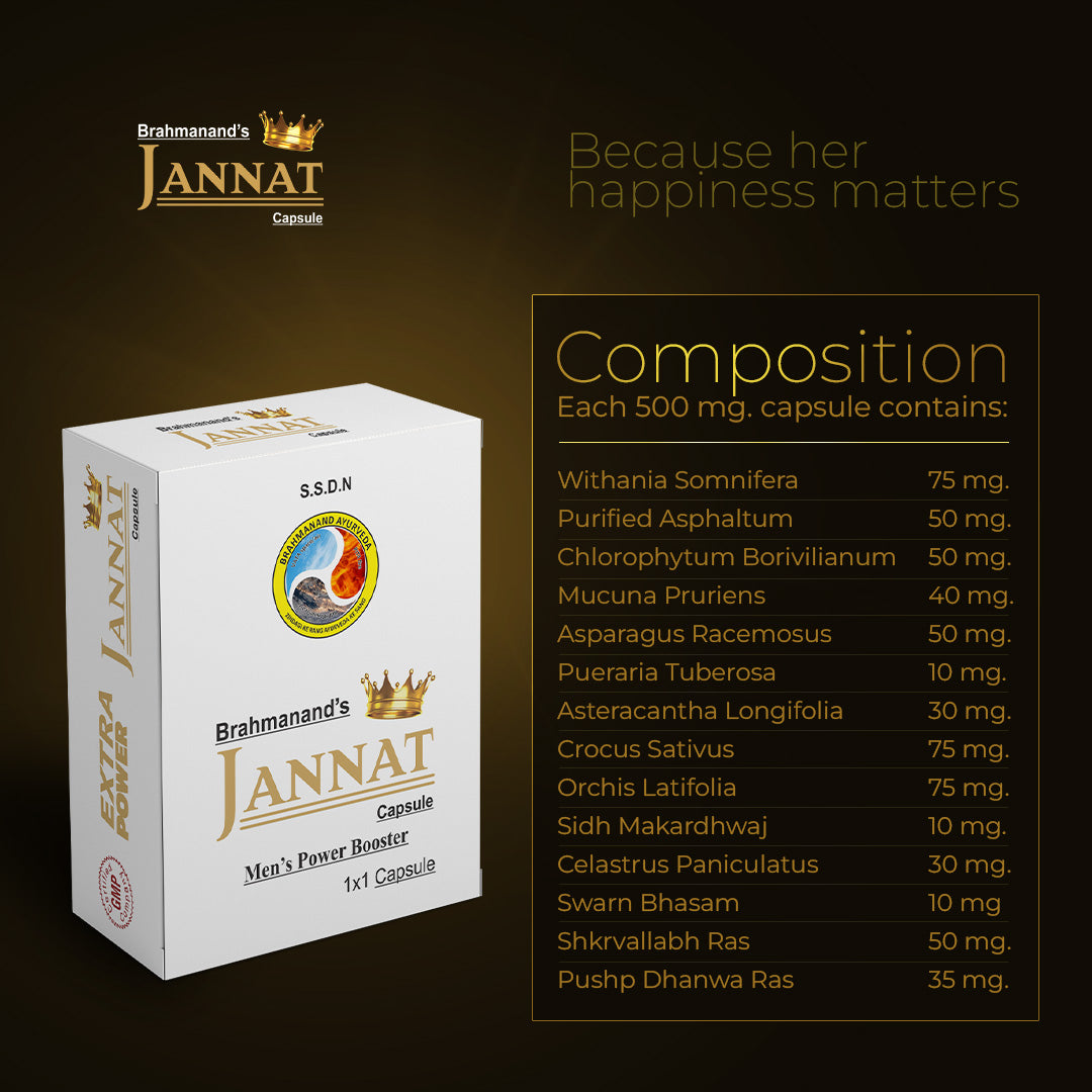 Jannat Men’s Power Booster Supplement | Male Stamina & Energy Pills (1 Capsule)